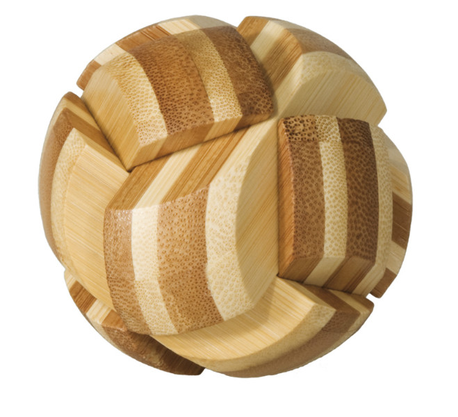 Joc logic iq din lemn bambus ball fridolin imagine