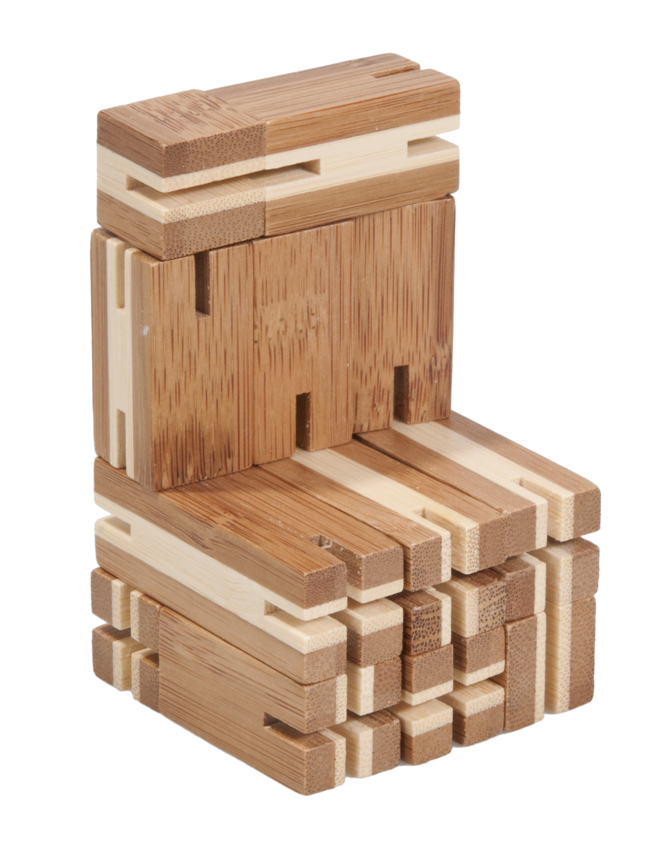 Joc logic puzzle 3d din bambus flexi-cub 4 fridolin - 2