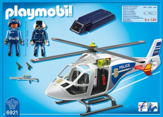Elicopter de politie cu led playmobil city action - 1