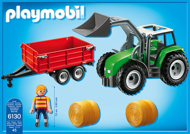 Tractor mare cu remorca playmobil country - 1