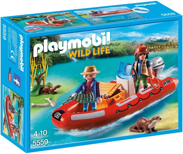 Barca cu cercetatori playmobil wild life