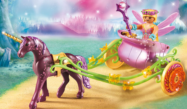 Trasura cu unicorn si zane playmobil fairies - 1