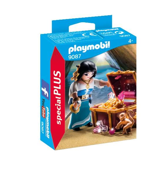 Femeie pirat cu comoara playmobil